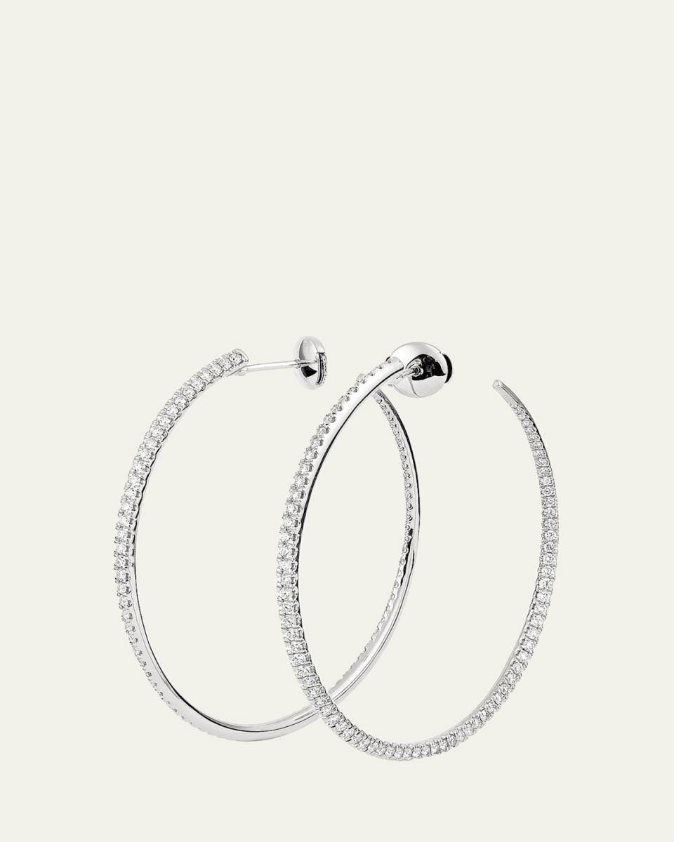 The Twisted Creoles, 45 mm, in White Gold and White Diamonds